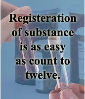 Registration of substance